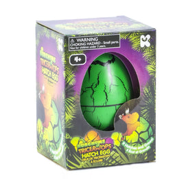 Nurchums Hatching Egg, Hatch and Grow Dinosaur Triceratops Large 11cm, Green