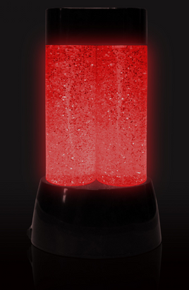 Sensory Light Twin Tornado Glitter Lamp Colour Changing LED Mood Light 27CM
