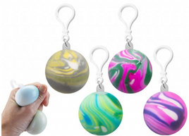 GALAXY COLOUR SQUISHY BALL WITH CLIP