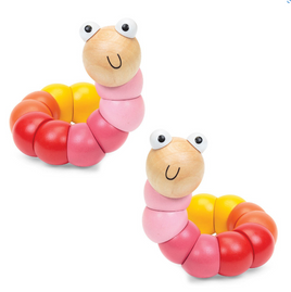 Woodie Worm – Wooden Sensory Fidget Item (2 Pack) - SENsory Toys4U